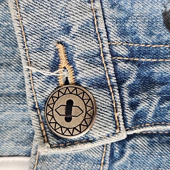 Current/Elliott LOVE LETTERS Cropped Straight Leg Jeans - Picture 4 of 9